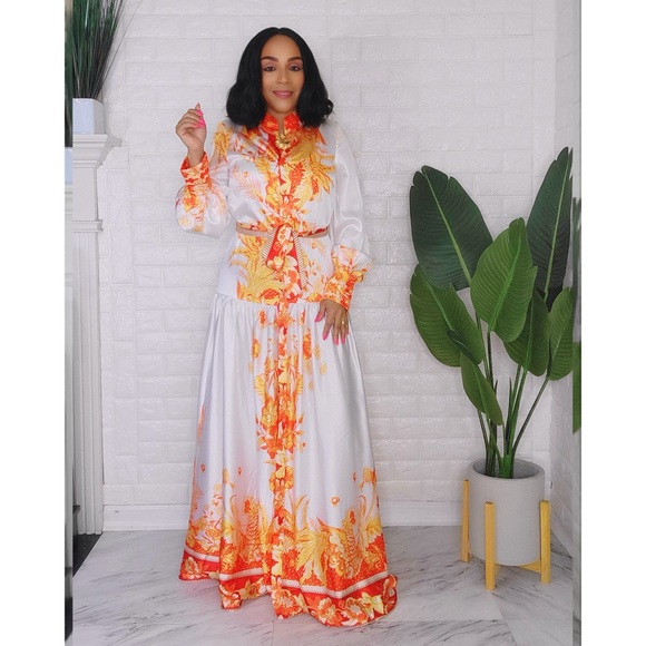 Plus+Curvy Kimora Long Sleeve Maxi Dress - Picture 1 of 5